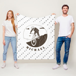 Extreme Mountain Biking Star Cyclist Name Fleece Deken