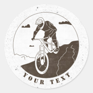 Extreme mountainbiking, fietser van sport ronde sticker