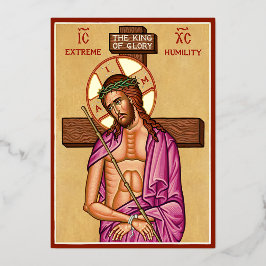 Extreme nederigheid folie uitnodiging