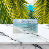 Extreme ontspanning strand Elegante spa reizen Visitekaartje