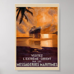 Extrême-Orient Extrême-Orient Affiche Vintage 1931