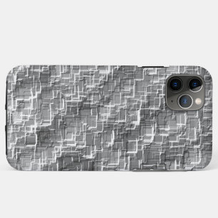 Extreme overlay-rommel van grijze reliëfkwadraten iPhone 11 pro max hoesje