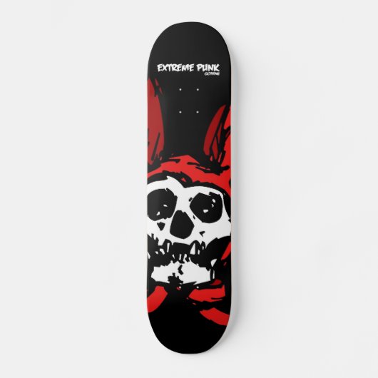 Extreme Punk konijnenschedelkarton Skateboard (Voorkant)
