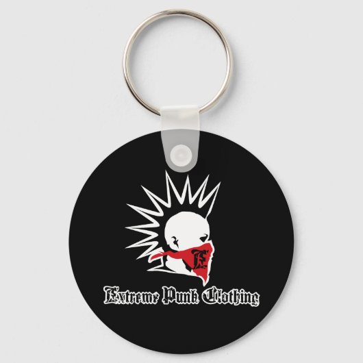 Extreme Punk Logo Button Sleutelhanger (Voorkant)