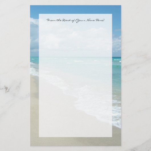 Extreme relaxatie Beach Uitzicht White Sand Briefpapier (Voorkant)