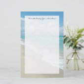 Extreme relaxatie Beach Uitzicht White Sand Briefpapier (Staand voorkant)