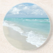 Extreme relaxatie Beach Uitzicht White Sand Zandsteen Onderzetter (Voorkant)