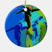 Extreme Riding - Snowboarders Keramisch Ornament (Achterkant)