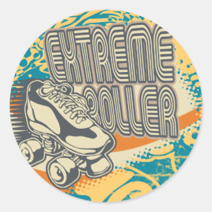 Extreme Roller Tshirts en Gifts Ronde Sticker
