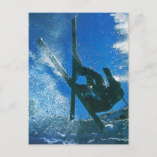 Extreme skiën briefkaart (Voorkant)