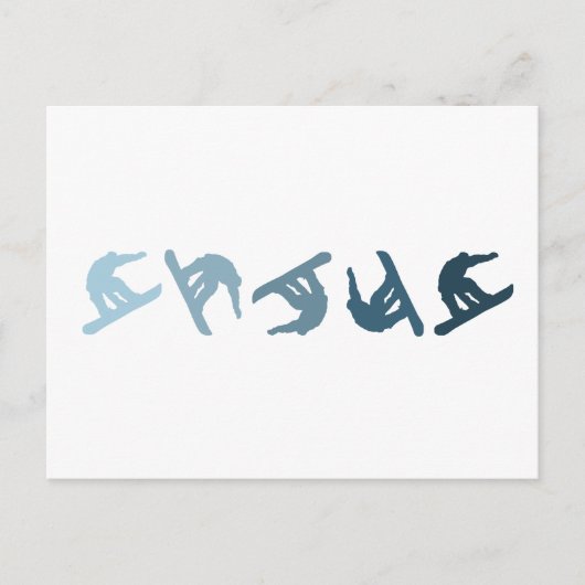 Extreme Snowboarding Briefkaart (Voorkant)