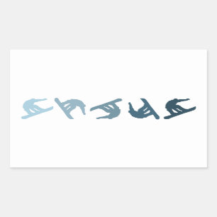 Extreme Snowboarding Rechthoekige Sticker