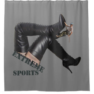 Extreme Sporten - het Beklimmen van de LAARS Douchegordijn