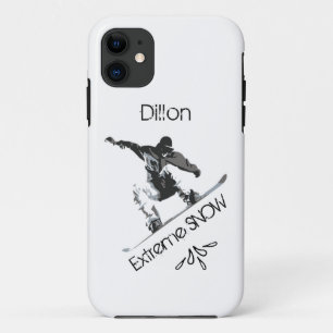 Extreme sporten, Snowboard, Naam toevoegen iPhone 11 Hoesje