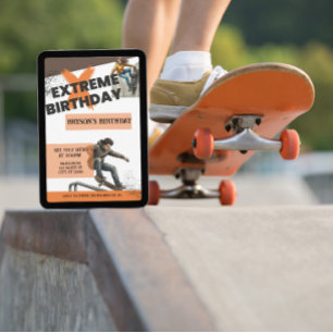 Extreme Verjaardag Skateboard Kaart