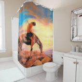 Extrémité des rideaux en douche de traînée (En situation)