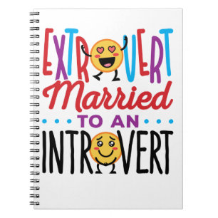 Extrovert Gehuwd met een Introvert Funny Notitieboek