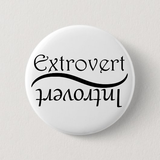 Extrovert-Introvert Ronde Button 5,7 Cm (Voorkant)