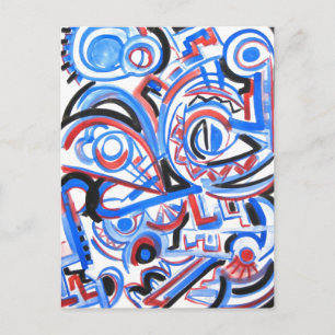 Exuberant Singing - Abstract KunstBriefkaart Briefkaart