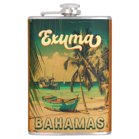 Exuma Bahamas  Beach Souvenirs Heupfles (Voorkant)