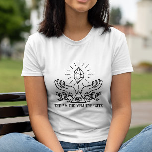 Eye Am Mystieke Edelsteen Handen & Piramide Tri-Blend Shirt
