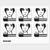 EYE ASYLUM VIERKANTE STICKER (Vel)