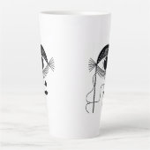 Eye ben blij om je Abstracte gezichtskunst te zien Latte Mok (Voorkant)