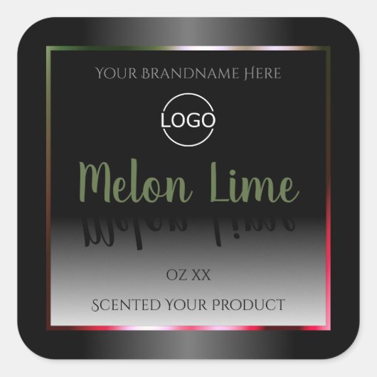 Eye Catching Black White Product Labels Add Logo (Voorkant)