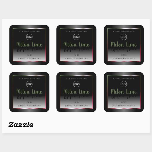 Eye Catching Black White Product Labels Add Logo (Vel)