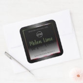 Eye Catching Black White Product Labels Add Logo (Envelop)