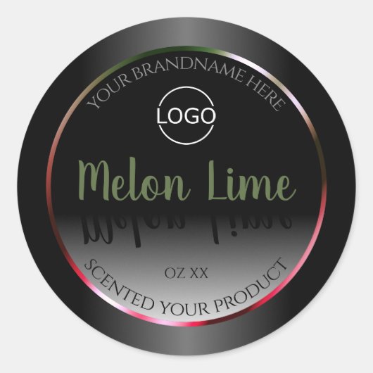 Eye Catching Black White Product Labels Add Logo (Voorkant)