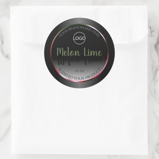 Eye Catching Black White Product Labels Add Logo (Tas)