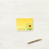 Eye Catching Bright Yellow Zonnebloem gepersonalis Post-it® Notes (Op bureau)