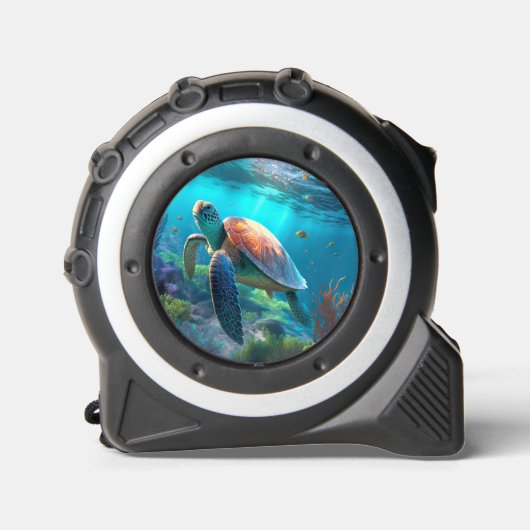 Eye Catching Custom Turtle Image Tape Measure Rolmaat (Voorkant)