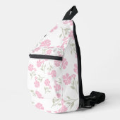 Eye-Catching Deep Pink Floral Pattern Stylish Sling Bag (Rechterhoek)