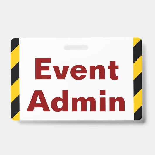 Eye-Catching "Event Admin"-badge Badge (Front)