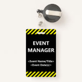 Eye-Catching "EVENT MANAGER"-badge Badge (Achterkant met intrekbare)