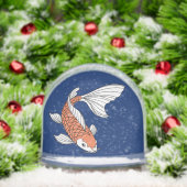 Eye-Catching Gold Fish Snow Globe Decor (Noël)