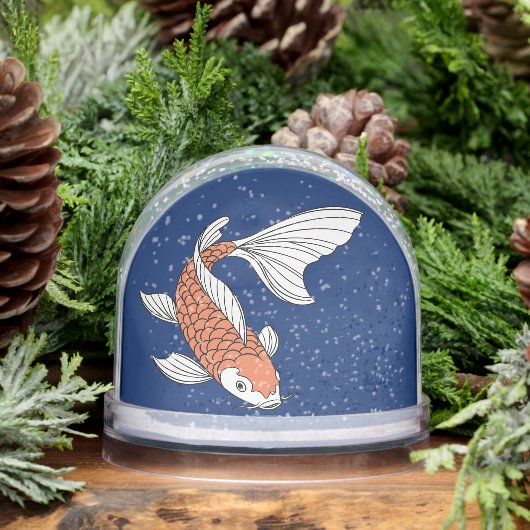 Eye-Catching Gold Fish Snow Globe Decor (Hiver)