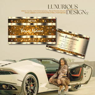 Eye Catching Gold Sinaasappel Glitter Stars Creati Visitekaartje