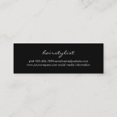 Eye Catching kam wit leer Mini Visitekaartje (Achterkant)