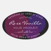 Eye Catching Product Label Paarse cirkels op zwart (Voorkant)