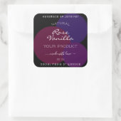 Eye Catching Product Label Paarse cirkels op zwart (Tas)