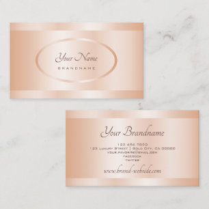 Eye Catching Roos Gold Effect Design Professional Visitekaartje