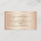 Eye Catching Roos Gold Effect Design Professional Visitekaartje (Achterkant)