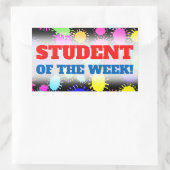 Eye-Catching "STUDENT VAN DE WEEK!" Sticker (Tas)