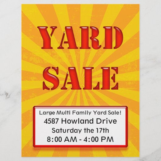 Eye Cating Yard Sale Flyer (Voorkant)