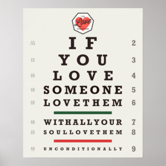 Eye Chart (16 x 20) Poster