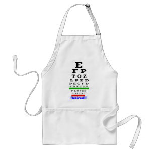 Eye Chart Apron Retirement Gift Standaard Schort