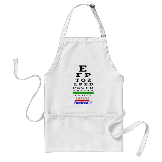 Eye Chart Apron Retirement Gift Standaard Schort (Voorkant)